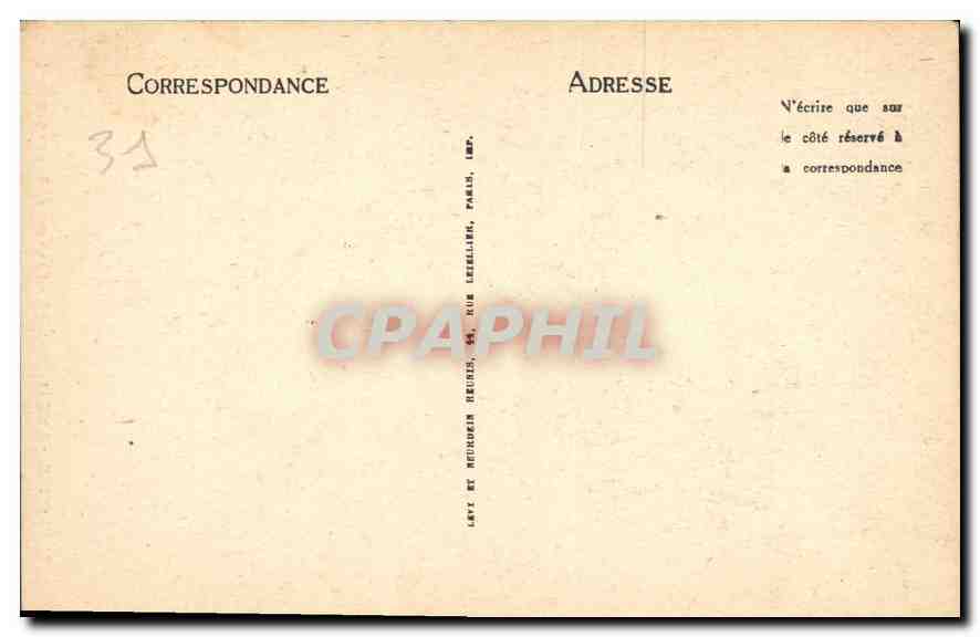 CPA Toulouse Le Capitole La Salle des Illustres  — Verso