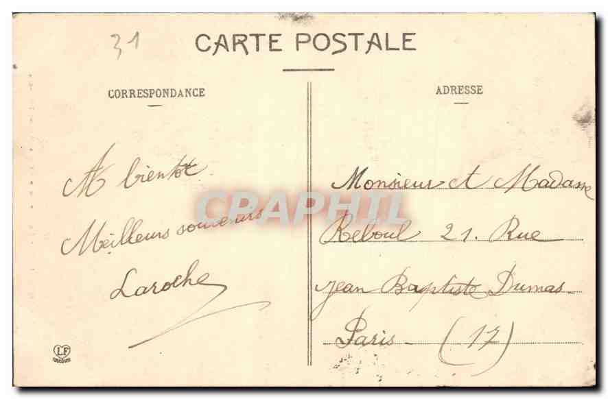CPA Toulouse La Capitole Cour Henri IV — Verso