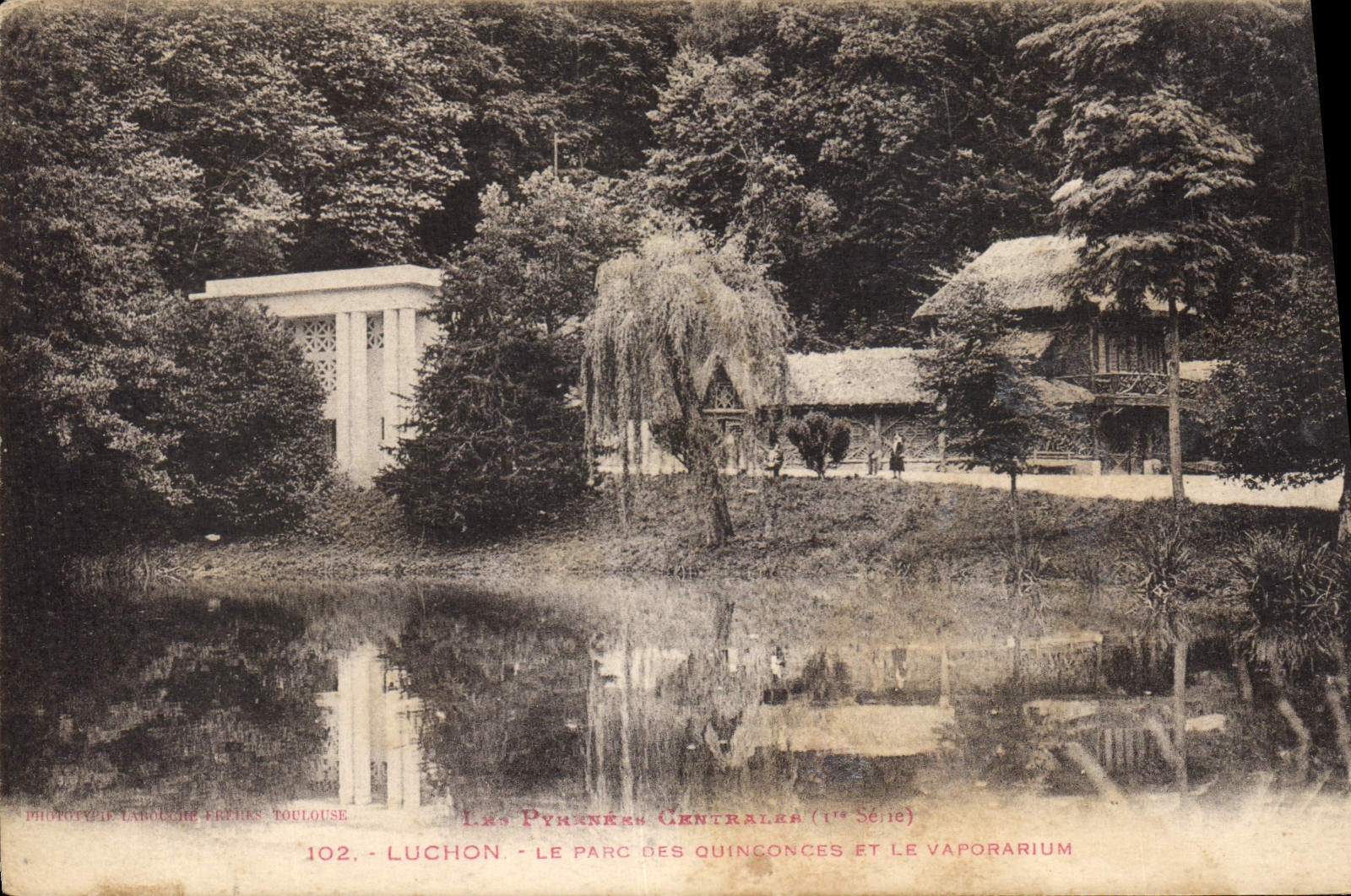 CPA Luchon Le Parc des Quinconces et le Vaporarium 