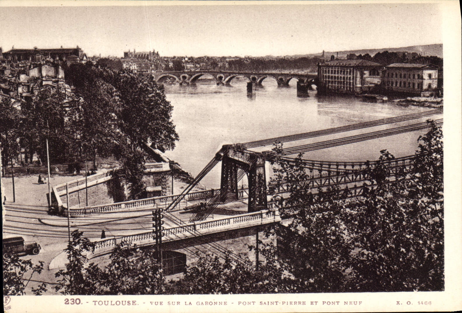 Toulouse - Vue sur la Garonne - Pont Saint-Pierre et Pont Neuf — X.O. 1468