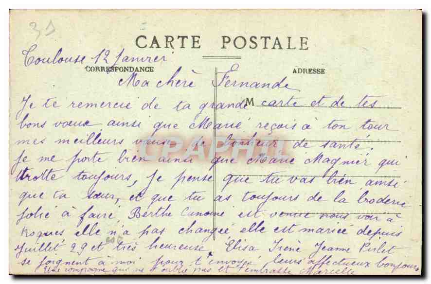 Toulouse — Cour de l'Hôtel d'Assécat — A. Langl-Heinzel, édit. Toulouse — Verso