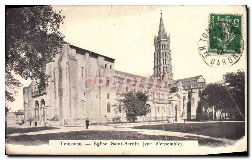 Toulouse — Église Saint-Sernin (vue d'ensemble) — CPHAPHIL