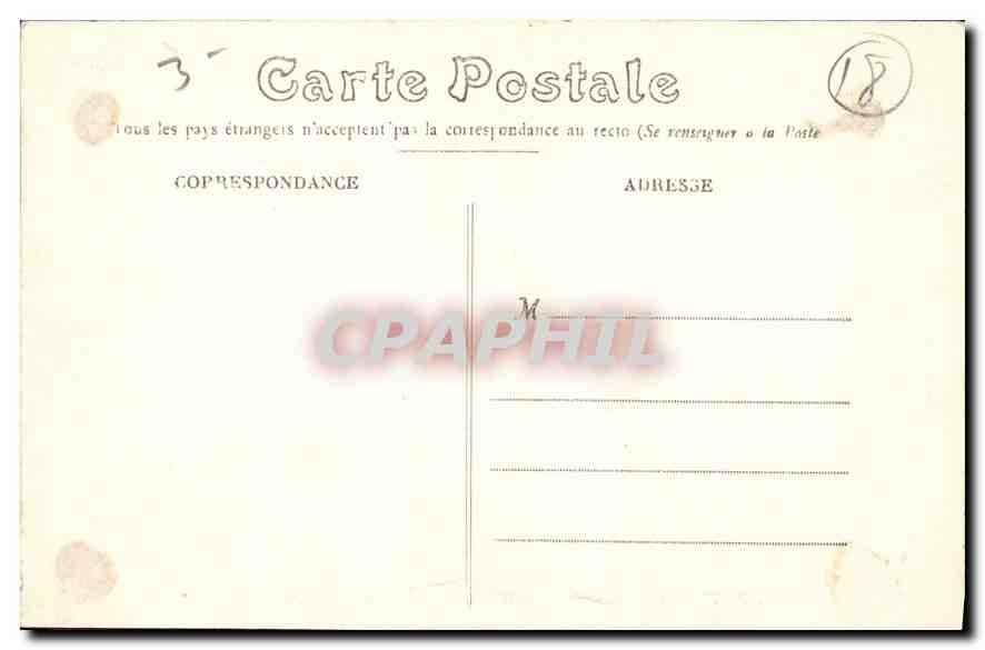 CPA Bourges Cathedrale Arcatures du Portail St Etienne Arche de Noe  — Rückseite