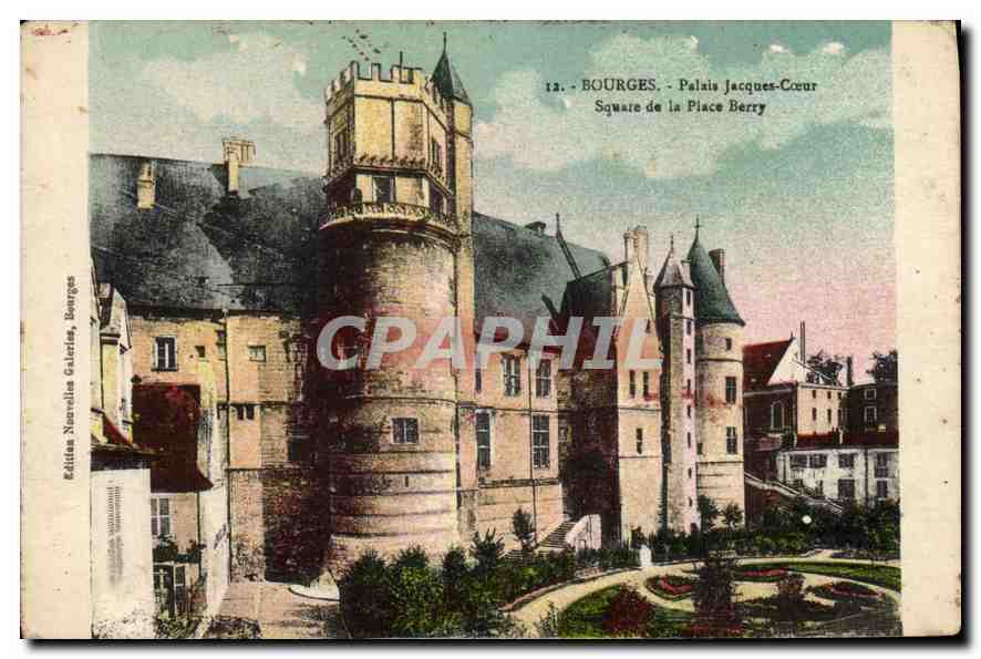 CPA Bourges Palais Jacques Coeur Square de la Place Berry 