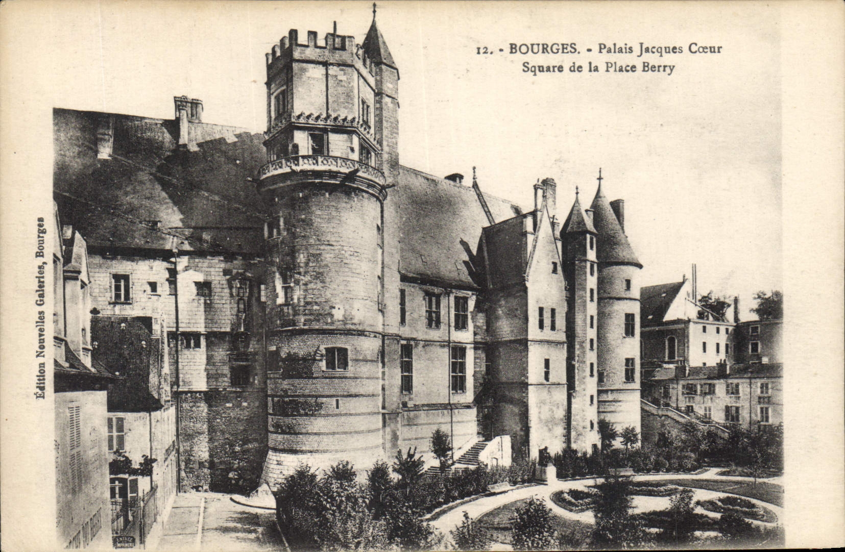 CPA Bourges Palais Jacques Coeur Square de la Place Berry 