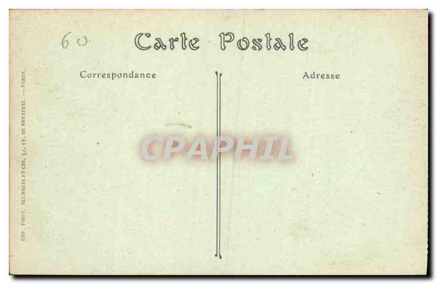 CPA Chateau de Chantilly  — Rückseite