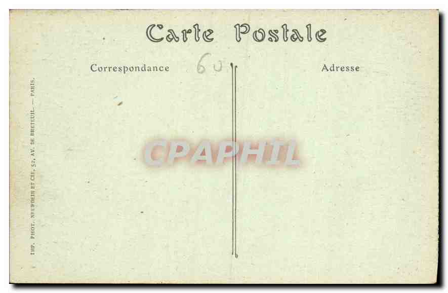 CPA Chateau de Chantilly La Galerie des Batailles  — Rückseite