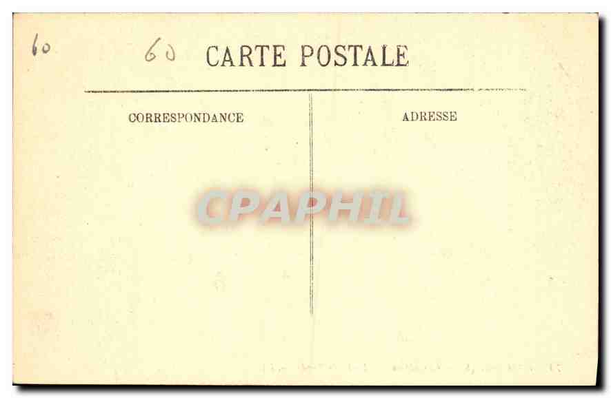 CPA Compiegne Le Chateau La Plate Bande  — Rückseite