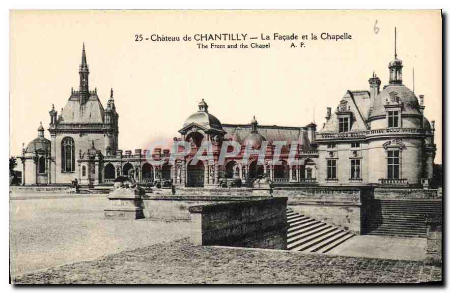 CPA Chateau de Chantilly La Facade et la Chapelle 