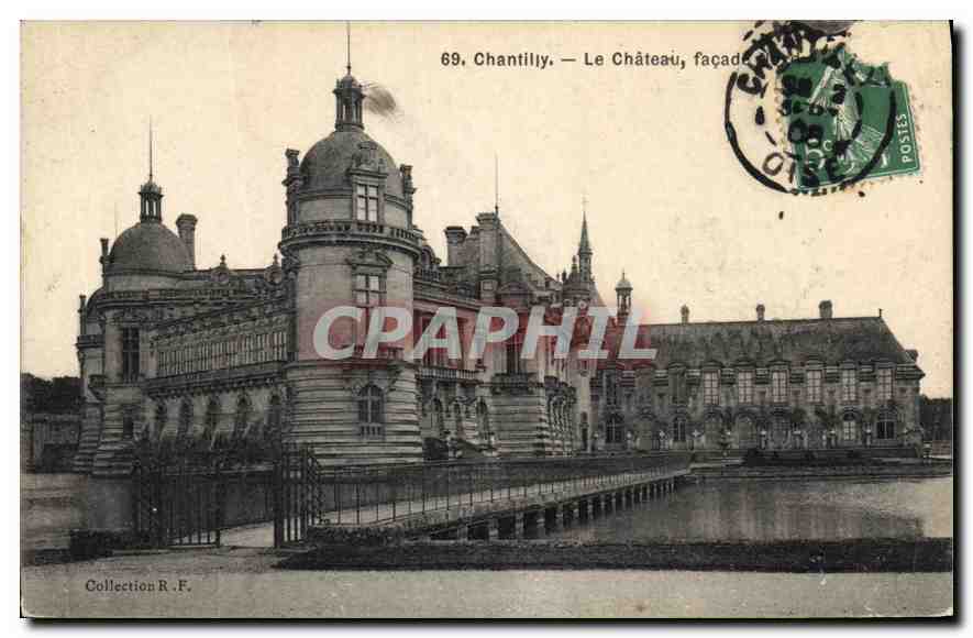 Chantilly — Le Château, façade — Collection R.F.