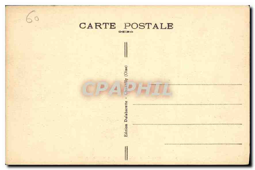CPA Chateau de Chantilly La Salle des gardes  — Rückseite
