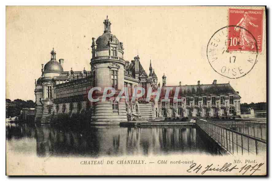 CPA Chateau de Chantilly Cote nord Ouest 