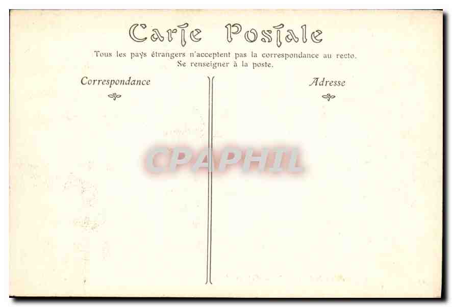CPA Chateau de Chantilly Cotes ouest  — Rückseite