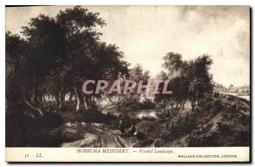 CPA Hobbema Meindert Wooded Landscape Wallace Collection London