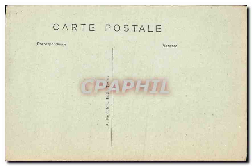 CPA Montresor Le Chateau Porte d'Entree en fer forge  — Rückseite