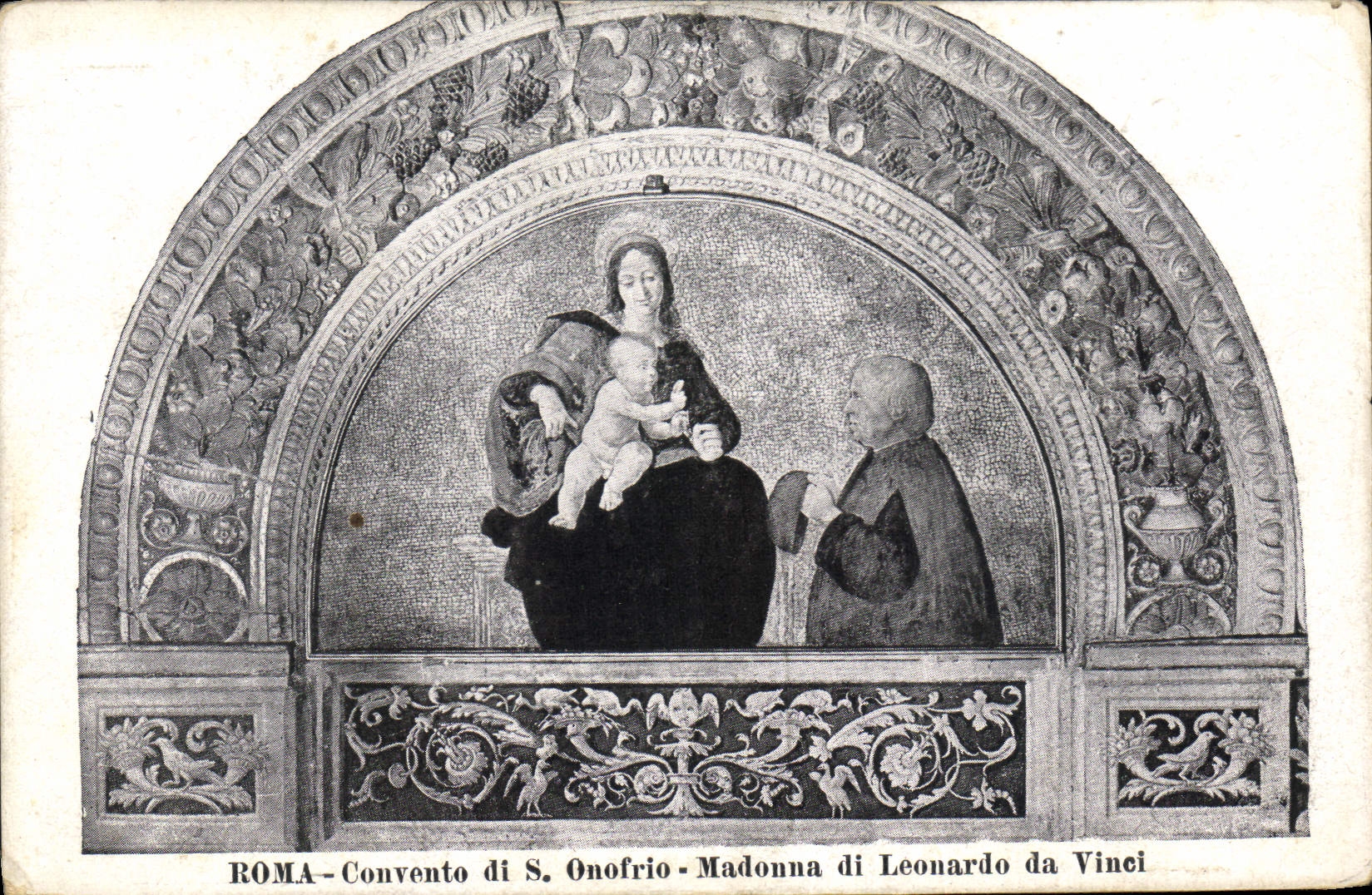 CPA Roma Convento di S onofrio Madonna di Leonardo da Vinci 