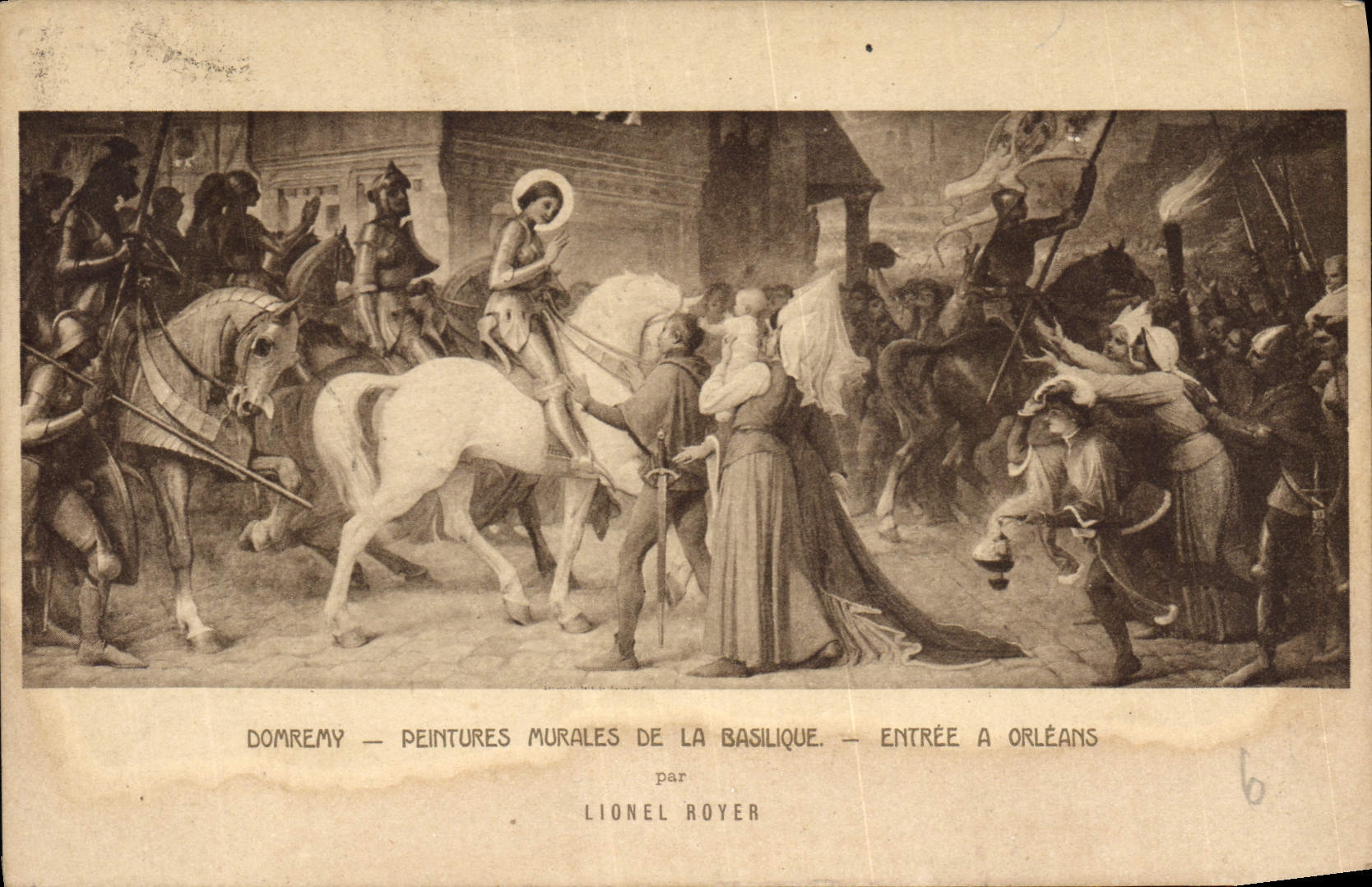 Domméry — Peintures murales de la basilique — Entrée à Orléans — par Lionel Royer