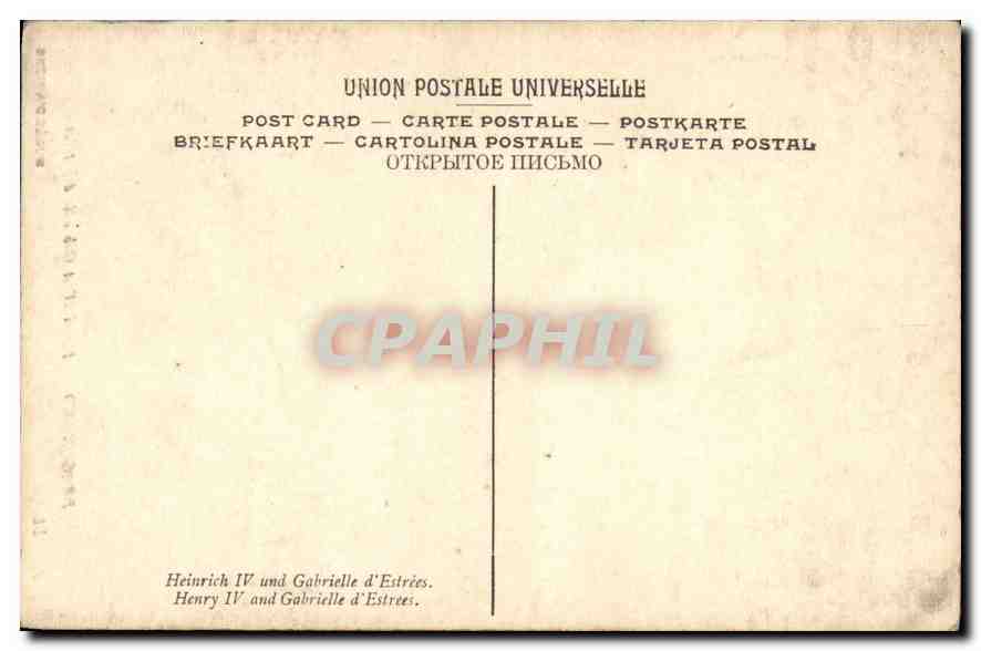 CPA Fragonard Henri et Gabrielle d'Estrees  — Back