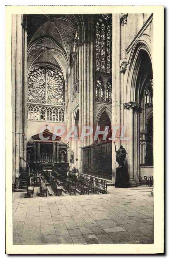 CPA Tours Cathedrale Bras Nord du Transept 