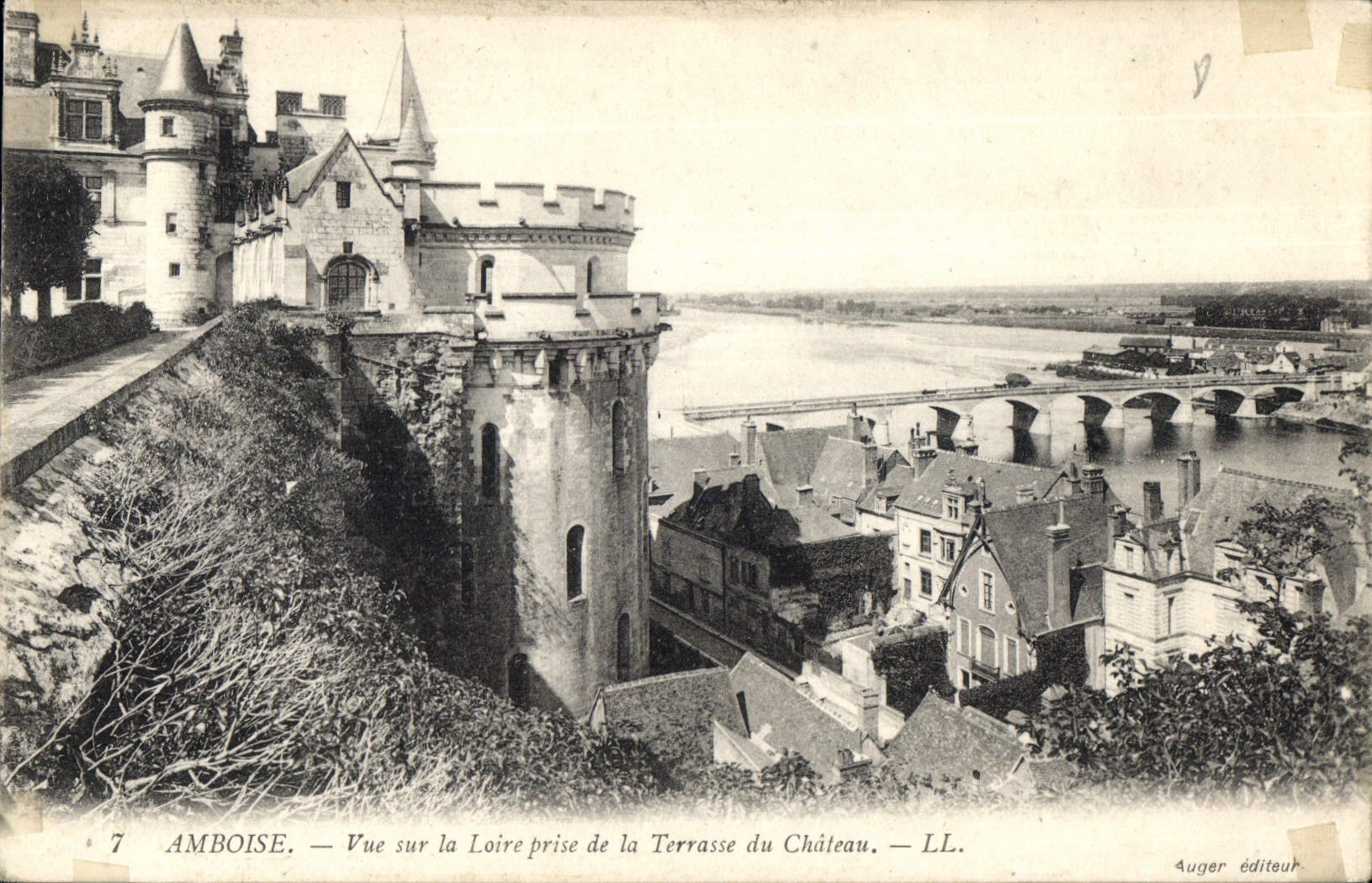 CPA Amboise Vue sur la Loire de la Terrasse du Chateau 