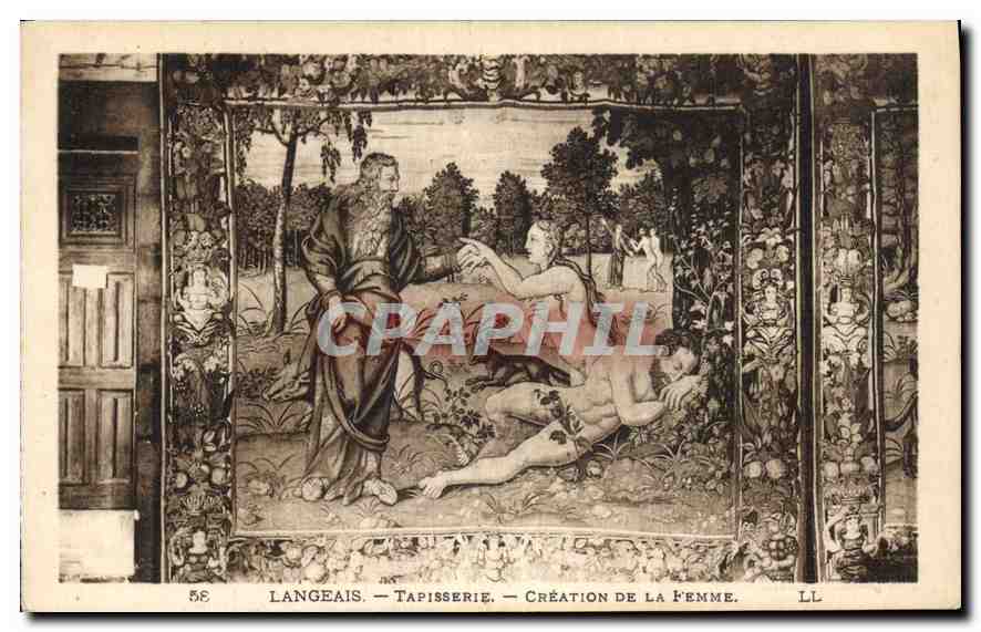 CPA Langeais Tapisserie Creation de la Femme 