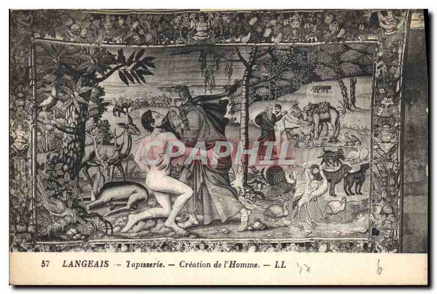 CPA Langeais Tapisserie Creation del'Homme 