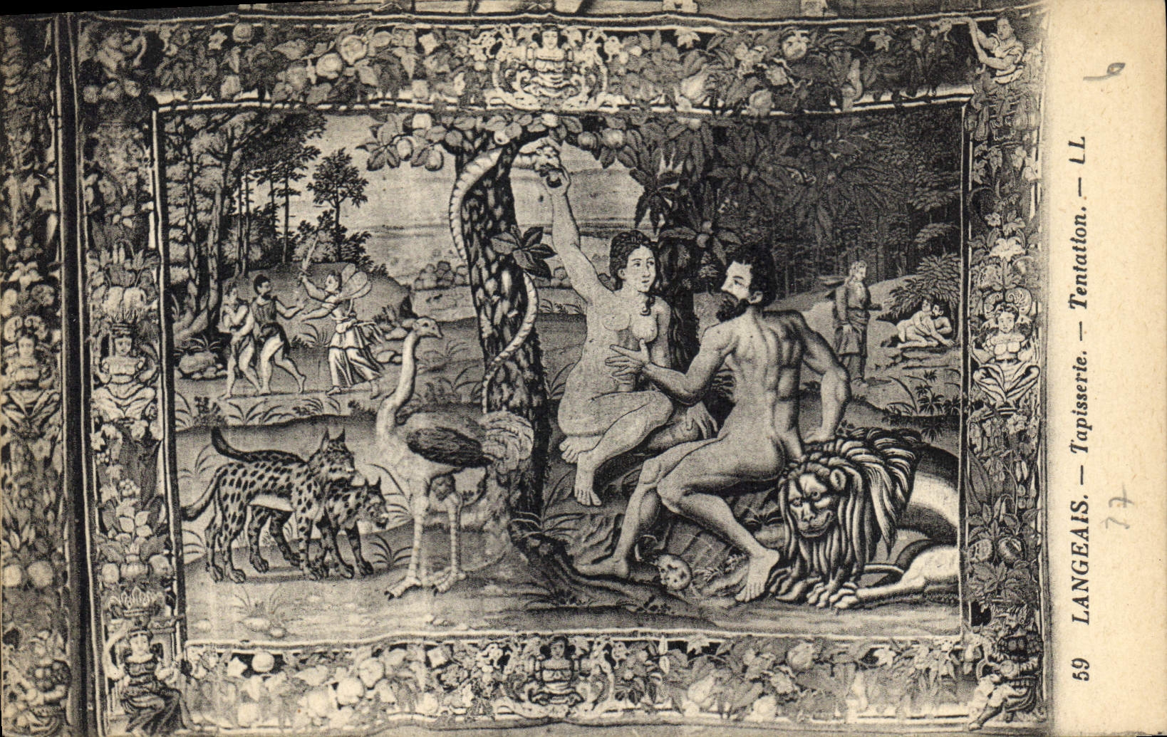 CPA Langeais Tapisserie Tentation 