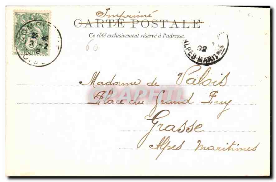 CPA Chateau de Compiegne Salon de Musique  — Rückseite