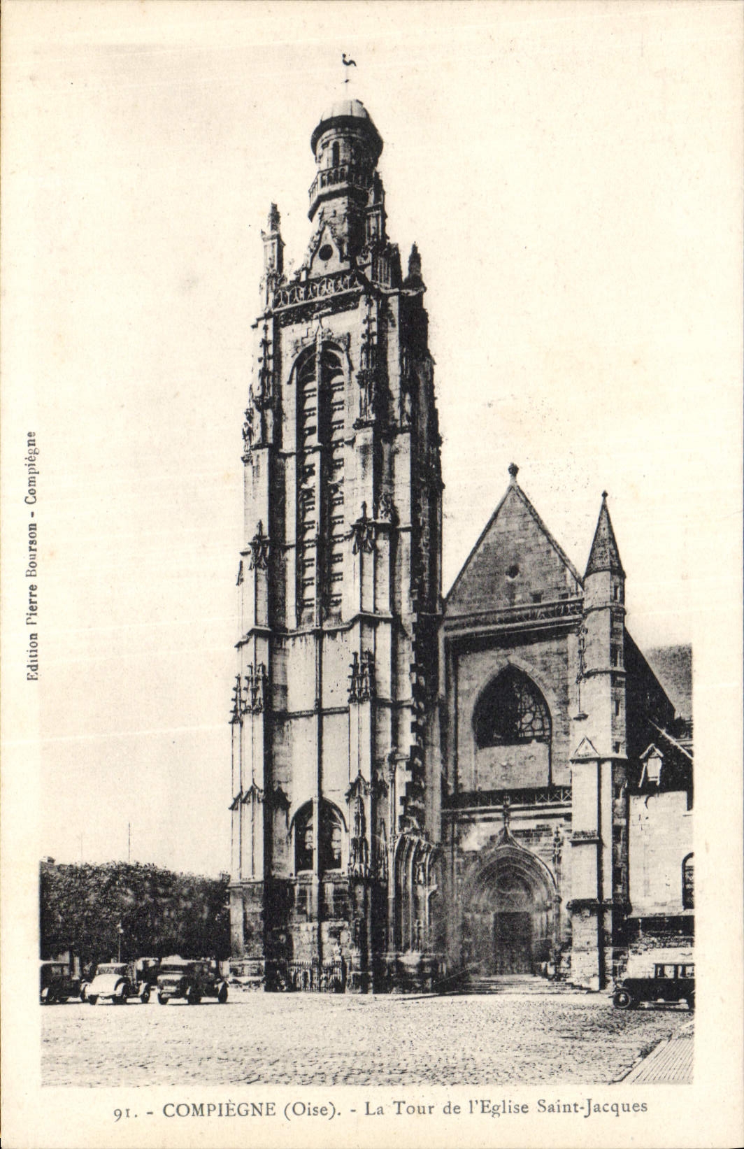 Compiègne (Oise) - Die Turm der Kirche Saint-Jacques — Edition Pierre Boursoun, n° 91