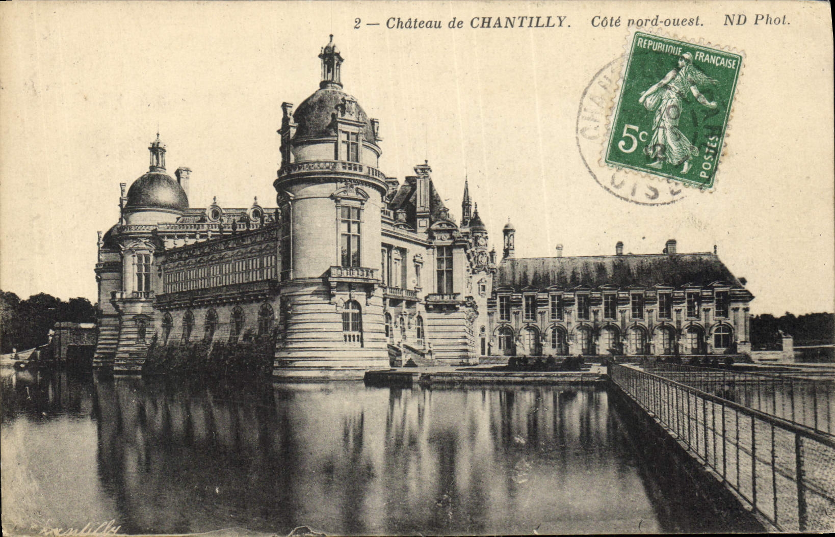 CPA Chateau de Chantilly Cote nord ouest 