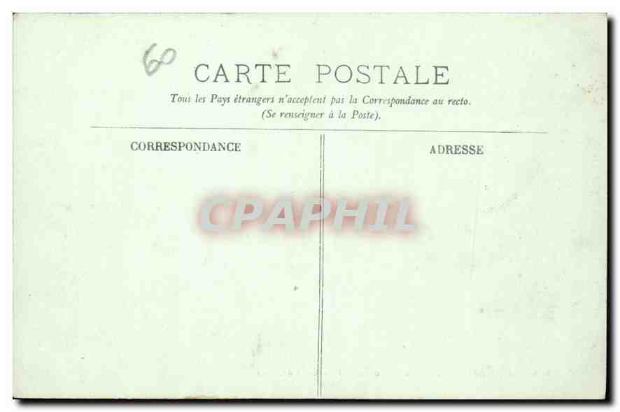 CPA Compiegne Vue de la Ville et du Chateau  — Rückseite