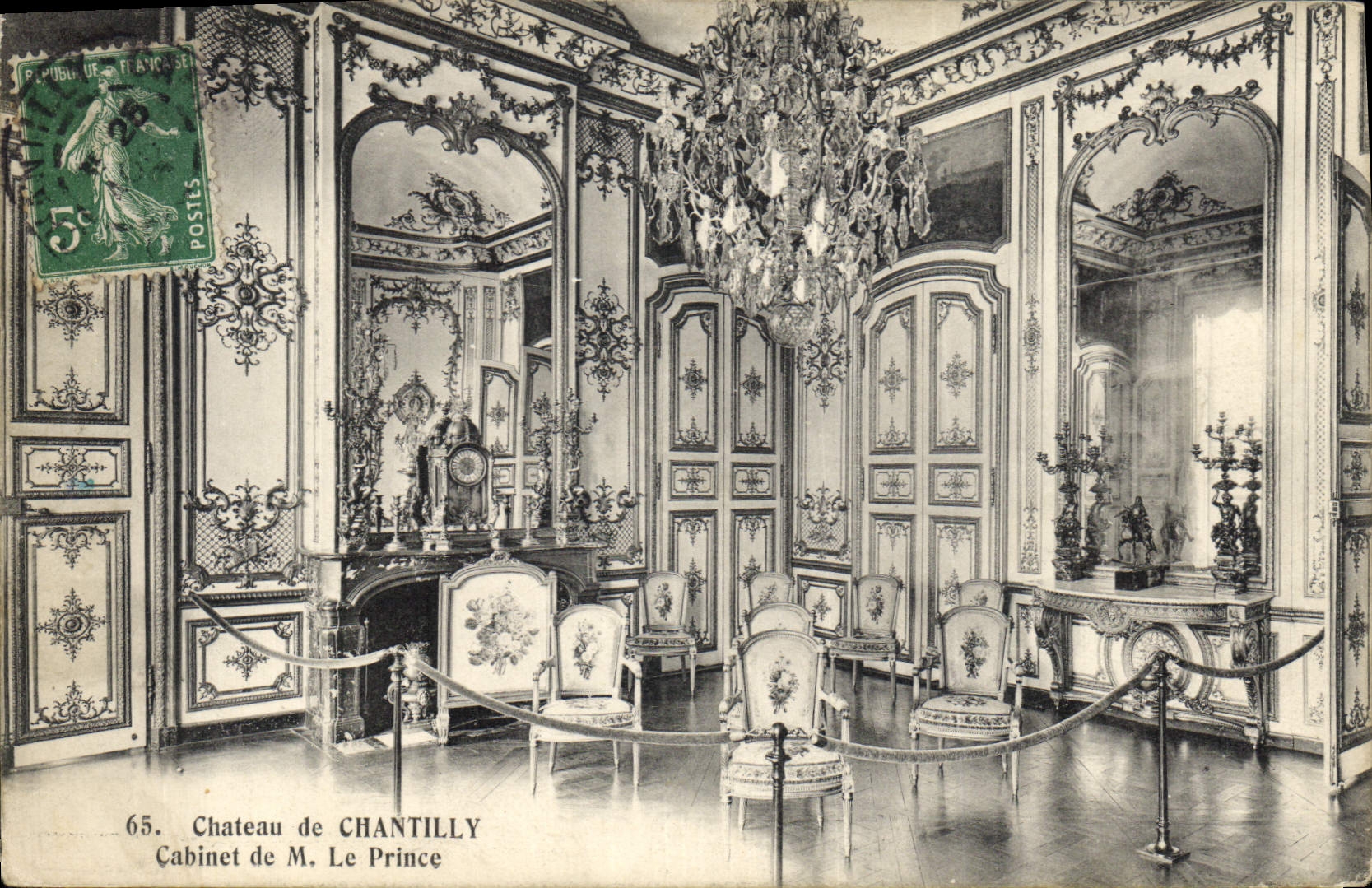 CPA Chateau de Chantilly Cabinet de M Le Prince 