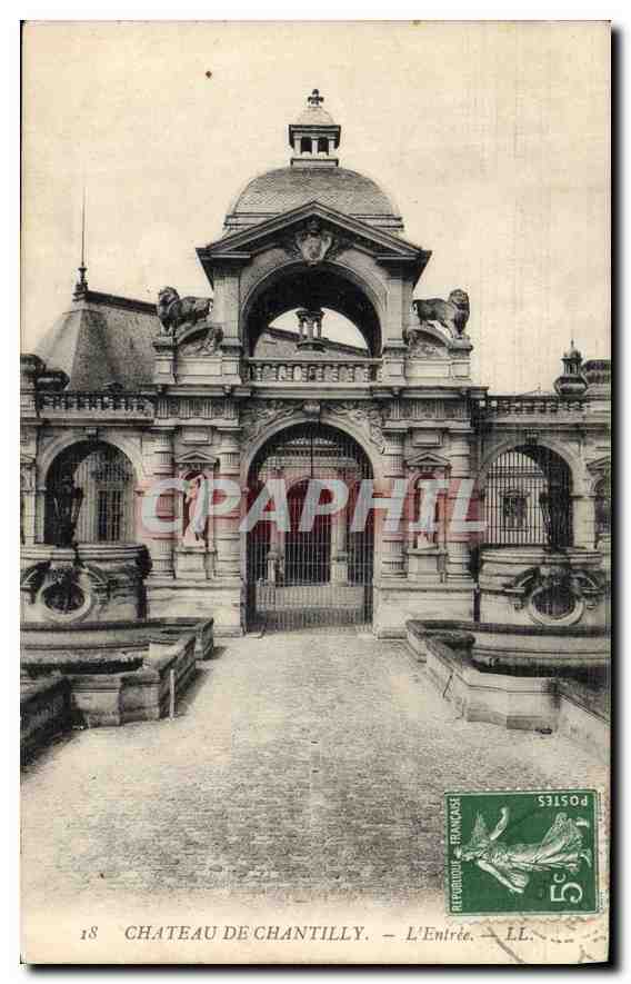 CPA Chateau de Chantilly L'Entree 