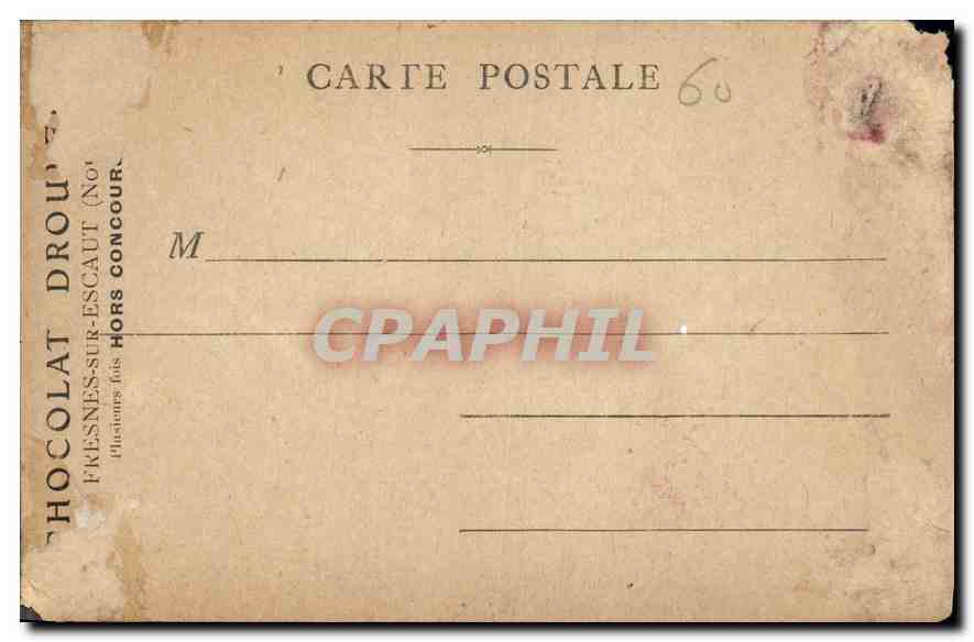 Chantilly — Le Château — Chocolat Drouault (Fresnes-sur-Escaut, No 60) — Verso