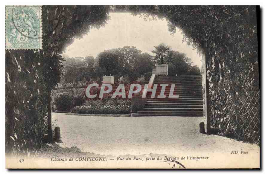 CPA Chateau de Compiegne Vue du Parc prise du Berceau de l'Empereur 