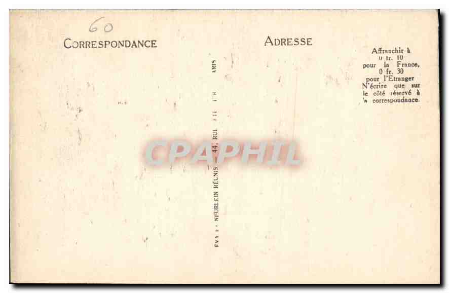 CPA Chateau de Compiegne Chambre du Dauphin  — Verso