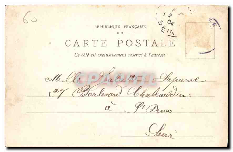 CPA Chateau de Compiegne Chambree a coucher de Napoleon  — Rückseite