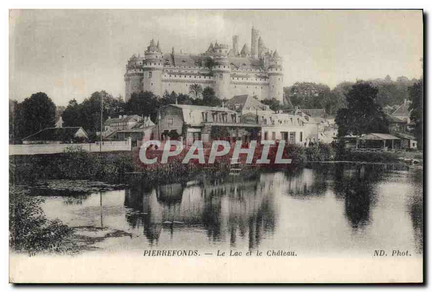 CPA Pierrefonds Le Lac et le Chateau 