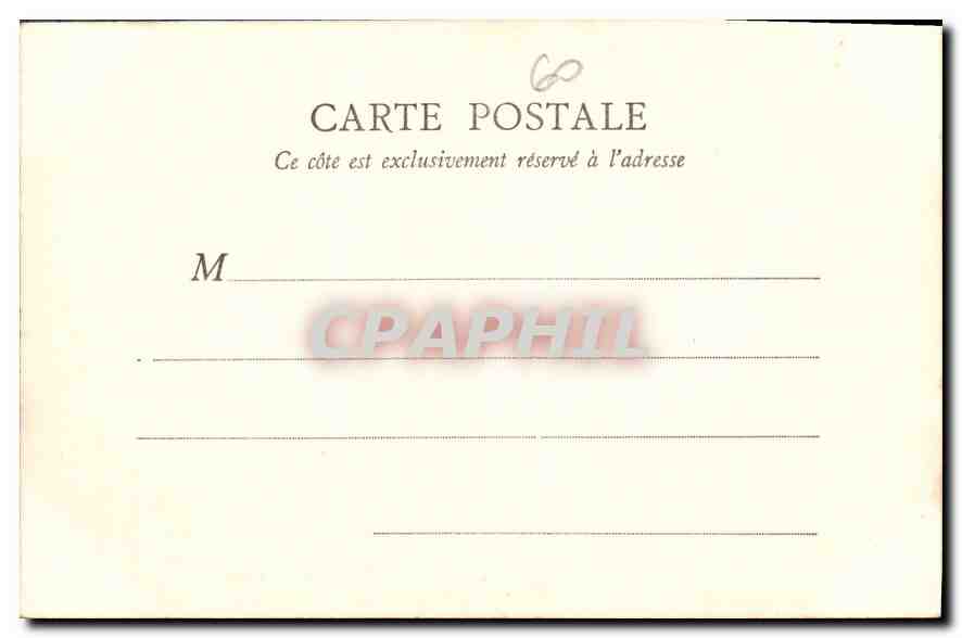 CPA Chateau de Chantilly Chambre de Monsieur le Prince  — Rückseite