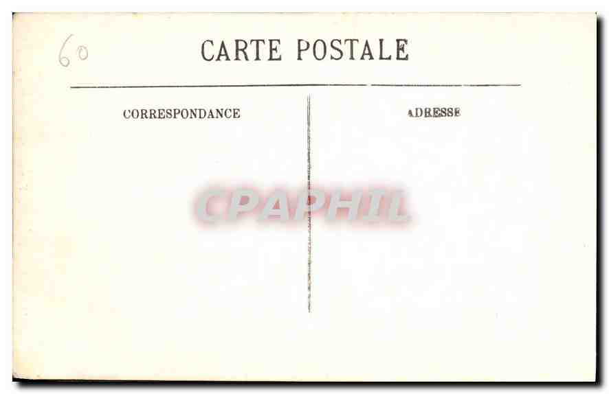 CPA Chateau de Chantilly La Chapelle  — Verso
