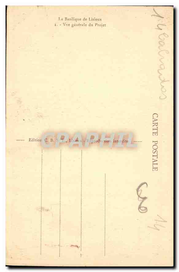 La Basilique de Lisieux — Vue générale du Projet — Édition C.B. S. — Back