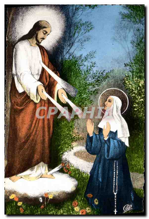 Apparition de Notre-Seigneur Jésus-Christ à Sainte-Marguerite-Marie — Paray-le-Monial — éditeur CPAPHIL