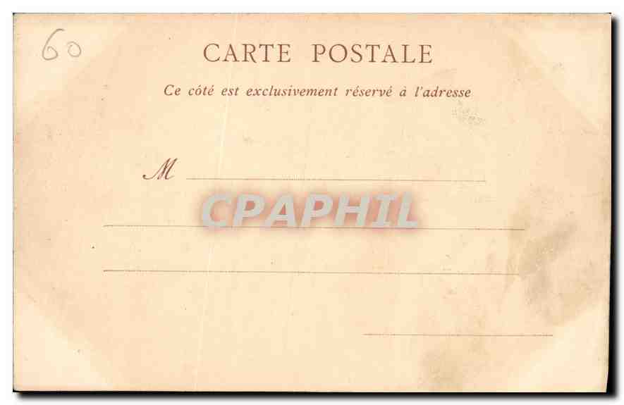 CPA Chateau de Chantilly Cote Nord  — Rückseite