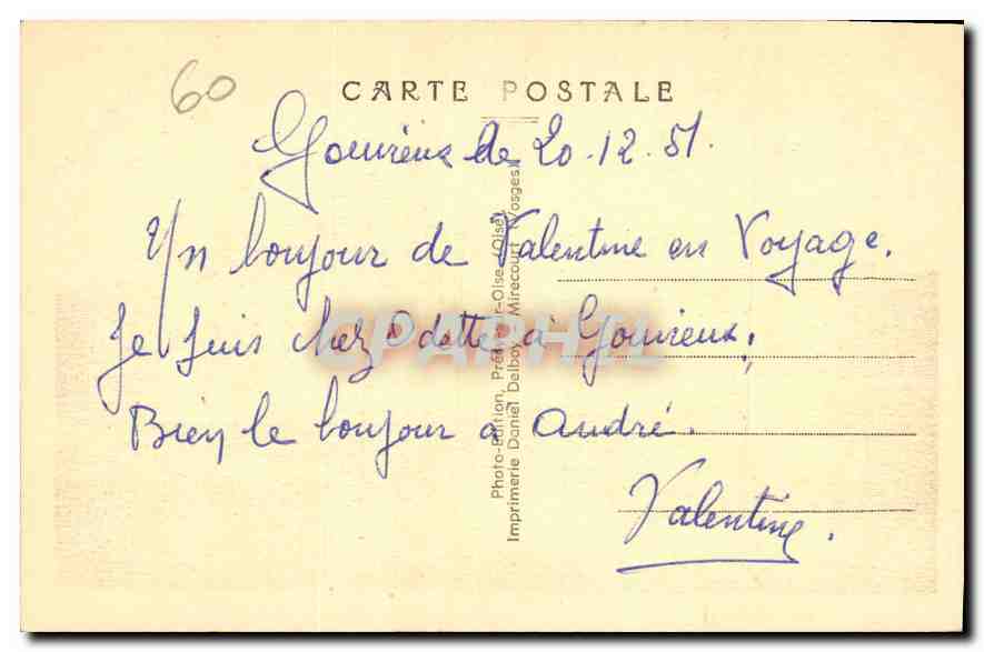 CPA Chantilly Oise Le Chateau Facade Nord Est  — Verso