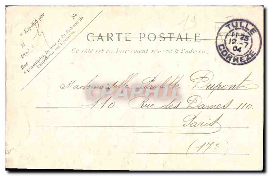 CPA Tulle La Grand Cascade de Gimel La Correze Illustre  — Rückseite