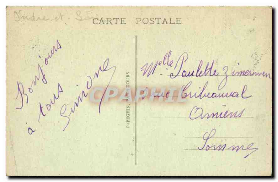 CPA Tours Cathedredrale St Gatien  — Rückseite
