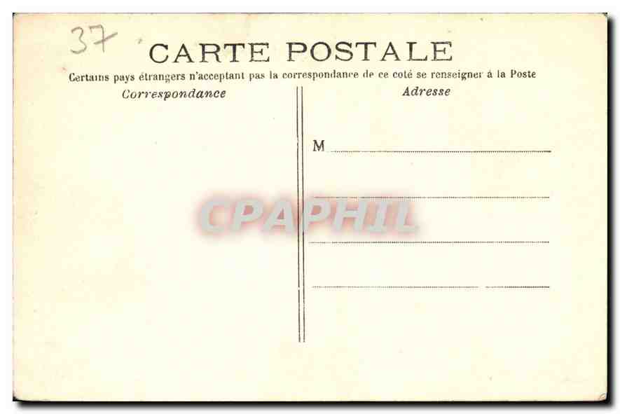 CPA Tours Indre et Loire Hotel Gouin  — Rückseite