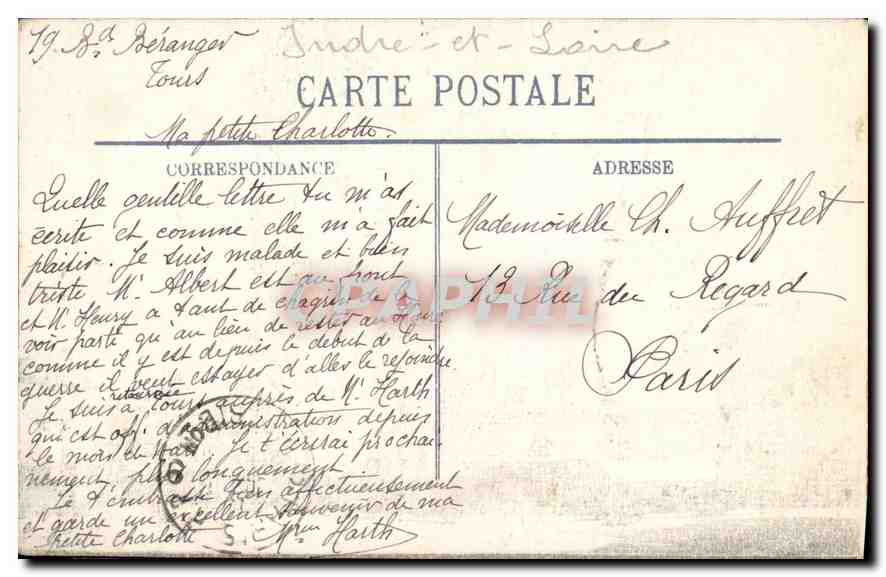CPA Tours La Cathedrale St Gatien  — Verso