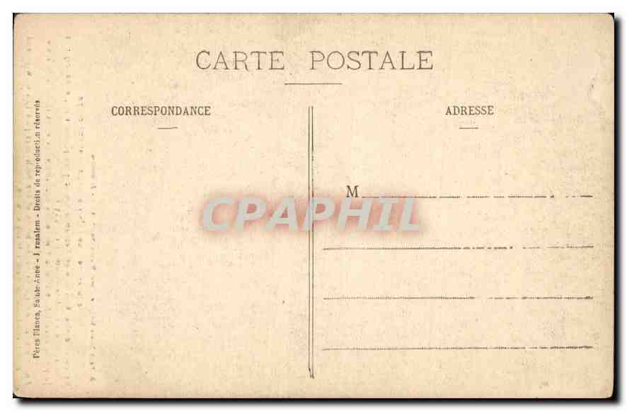 CPA Biblique Peres Blanes Sainte Anne Jerusalem  — Back