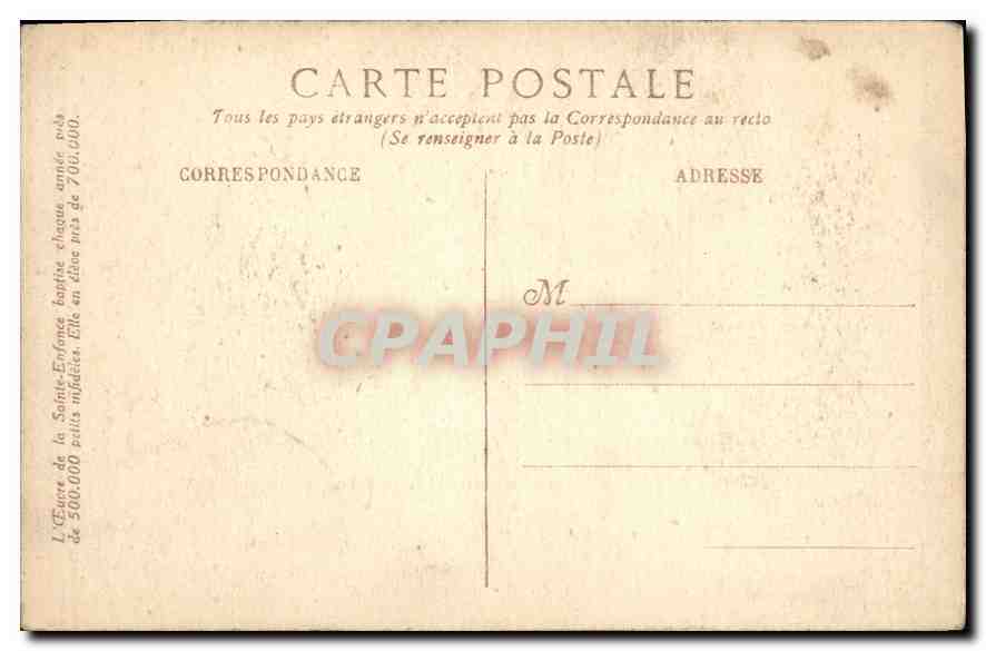 CPA Chant de Noel Collection de L'Euvre de la Sainte Enfance  — Rückseite